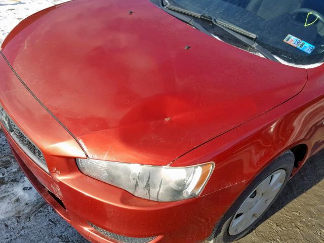 JA3AU16U68U010589 - 2008 MITSUBISHI LANCER DE RED photo 9