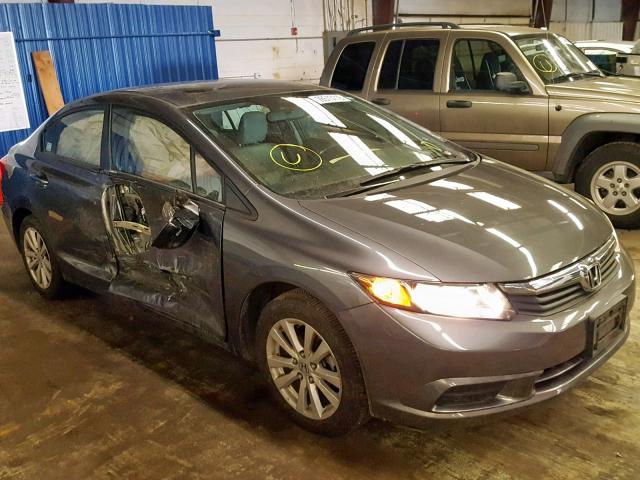 2HGFB2F90CH522666 - 2012 HONDA CIVIC EXL GRAY photo 1