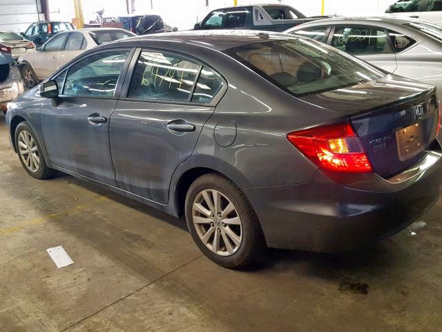 2HGFB2F90CH522666 - 2012 HONDA CIVIC EXL GRAY photo 3