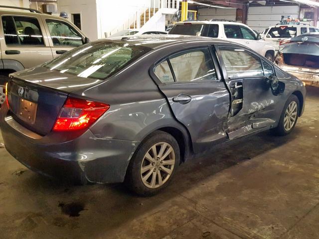 2HGFB2F90CH522666 - 2012 HONDA CIVIC EXL GRAY photo 4