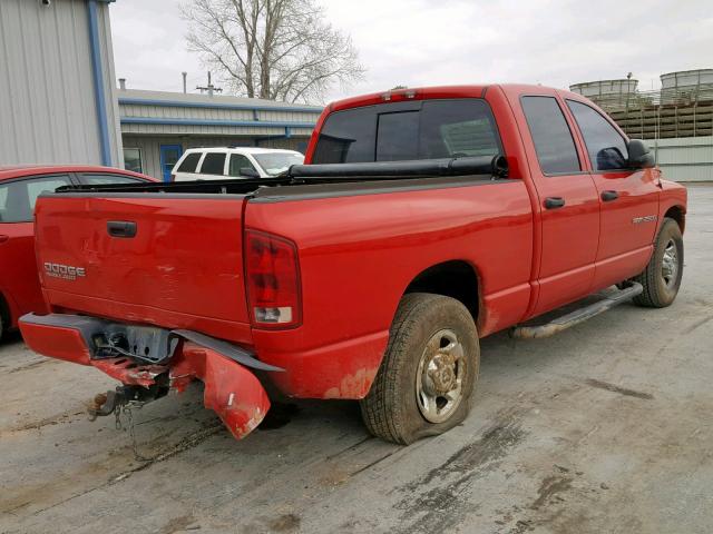 3D7KA28603G726408 - 2003 DODGE RAM 2500 S RED photo 4