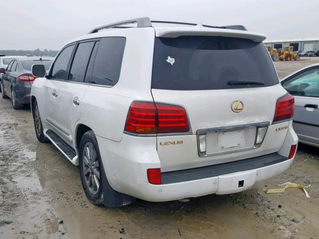 JTJHY7AX2A4051166 - 2010 LEXUS LX 570 WHITE photo 3