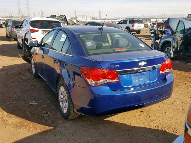 1G1PC5SH7C7405475 - 2012 CHEVROLET CRUZE LS BLUE photo 3