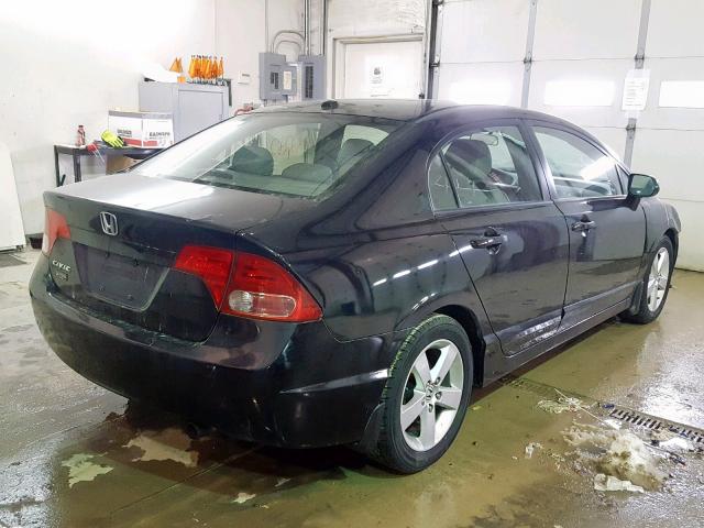 1HGFA16928L085311 - 2008 HONDA CIVIC EXL BLACK photo 4