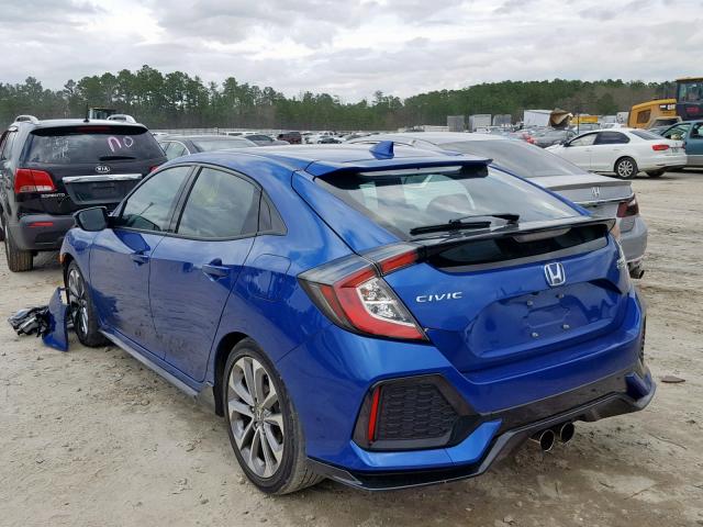 SHHFK7H94JU209078 - 2018 HONDA CIVIC SPOR BLUE photo 3