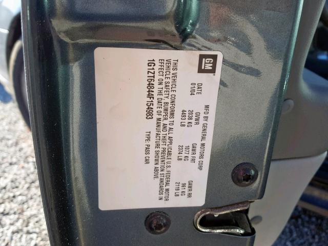 1G1ZT64844F154983 - 2004 CHEVROLET MALIBU MAX 灰色 照片 10