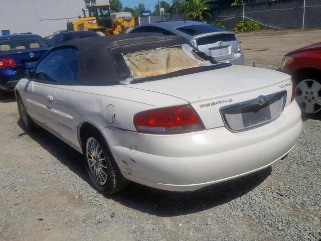 1C3EL55R65N538475 - 2005 CHRYSLER SEBRING TO WHITE photo 3