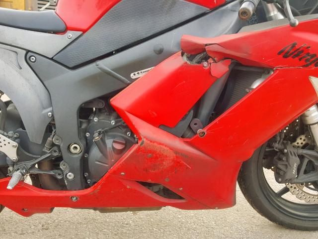 JKAZX4P1X7A020652 - 2007 KAWASAKI ZX600 P RED photo 7