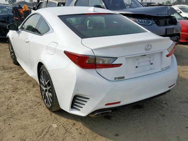 JTHHA5BC4G5001801 - 2016 LEXUS RC 200T WHITE photo 3