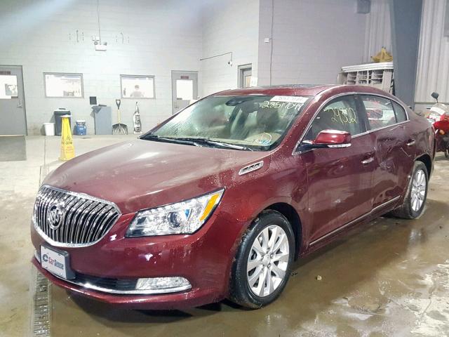 1G4GB5GR3EF302490 - 2014 BUICK LACROSSE BURGUNDY photo 2