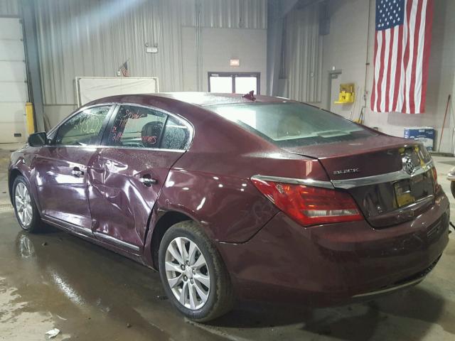 1G4GB5GR3EF302490 - 2014 BUICK LACROSSE BURGUNDY photo 3