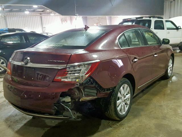 1G4GB5GR3EF302490 - 2014 BUICK LACROSSE BURGUNDY photo 4