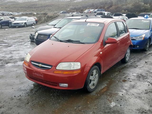 KL1TG66606B550293 - 2006 CHEVROLET AVEO LT RED photo 2