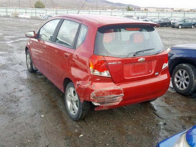 KL1TG66606B550293 - 2006 CHEVROLET AVEO LT RED photo 3