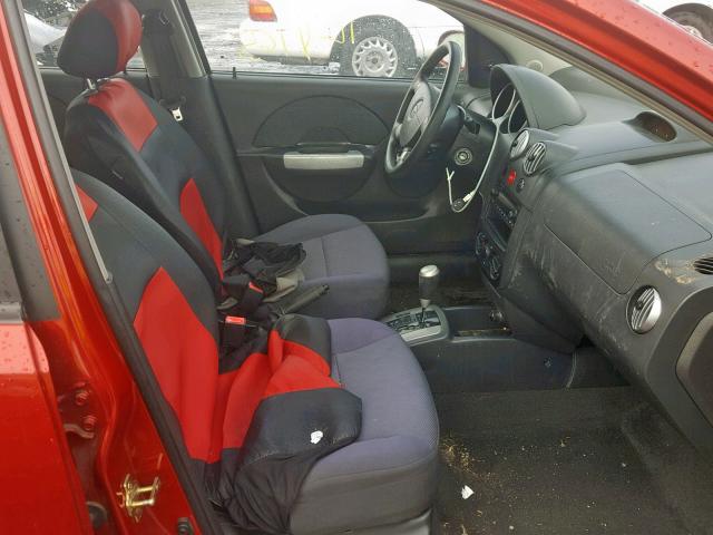 KL1TG66606B550293 - 2006 CHEVROLET AVEO LT RED photo 5