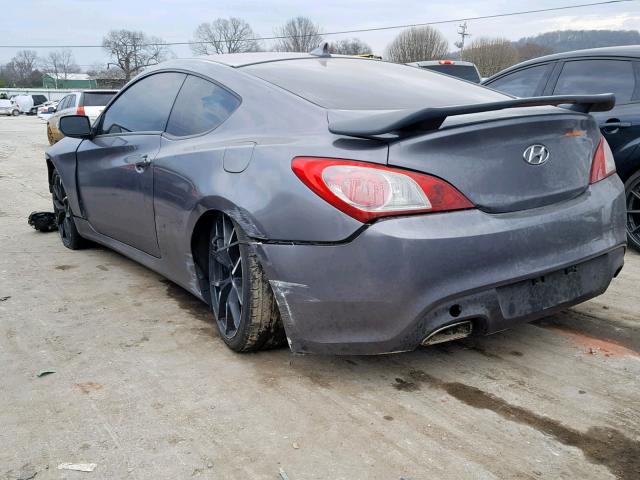 KMHHU6KH6AU025455 - 2010 HYUNDAI GENESIS CO GRAY photo 3