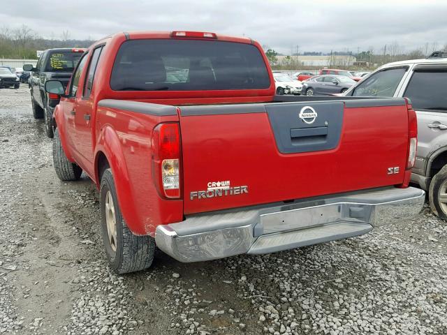 1N6AD07U76C461962 - 2006 NISSAN FRONTIER C RED photo 3