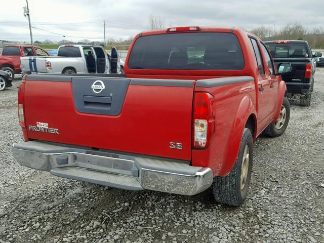 1N6AD07U76C461962 - 2006 NISSAN FRONTIER C RED photo 4