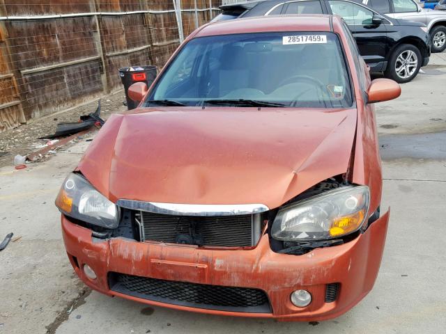 KNAFE221095025930 - 2009 KIA SPECTRA EX ORANGE photo 9