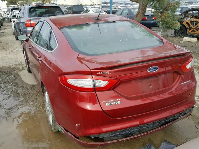 3FA6P0SU2DR274026 - 2013 FORD FUSION TIT RED photo 3