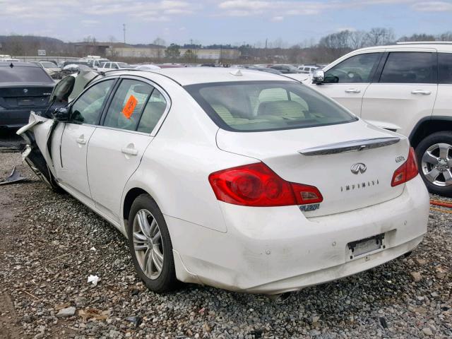 JN1CV6AR1CM974410 - 2012 INFINITI G37 WHITE photo 3