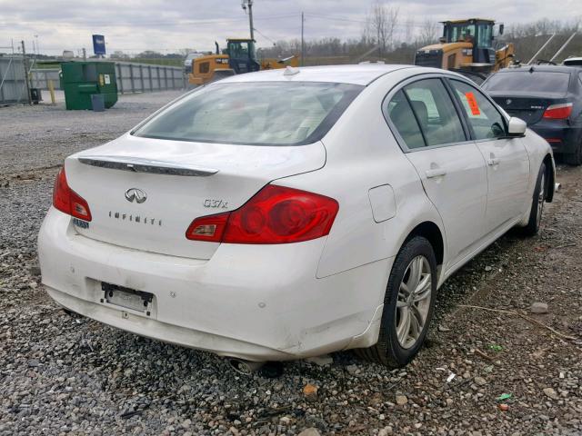 JN1CV6AR1CM974410 - 2012 INFINITI G37 WHITE photo 4