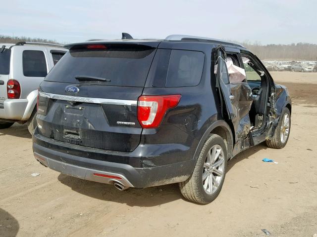 1FM5K7F88GGA69702 - 2016 FORD EXPLORER L BLACK photo 4