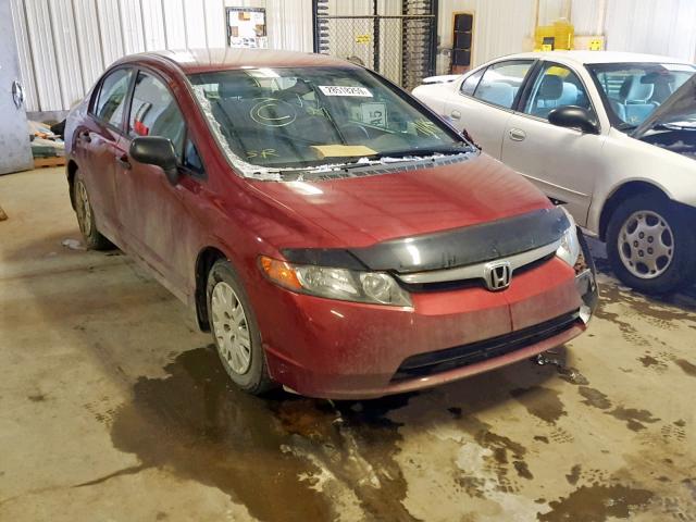 2HGFA16347H024257 - 2007 HONDA CIVIC DX BURGUNDY photo 1