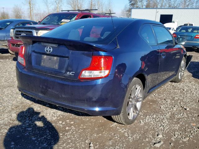 JTKJF5C76B3020496 - 2011 TOYOTA SCION TC BLUE photo 4