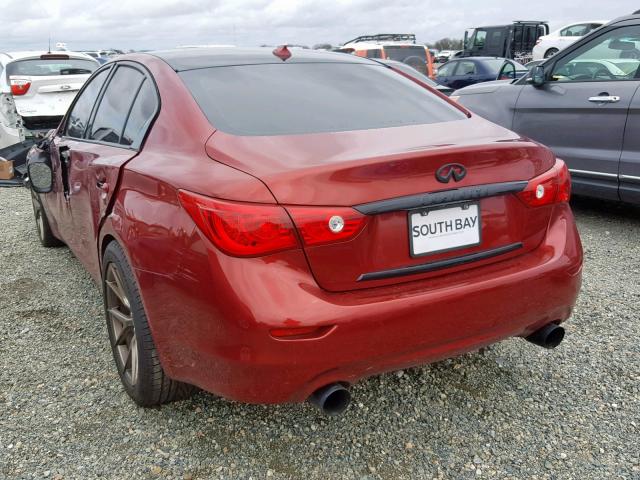 JN1BV7AP5FM343907 - 2015 INFINITI Q50 BASE RED photo 3