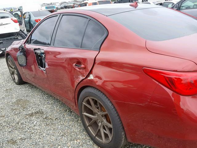 JN1BV7AP5FM343907 - 2015 INFINITI Q50 BASE RED photo 9