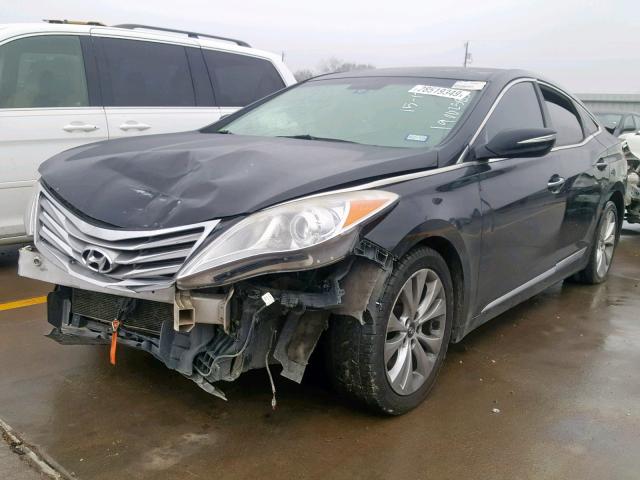 KMHFG4JG6CA165781 - 2012 HYUNDAI AZERA GLS BLACK photo 2