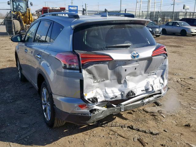 JTMDJREV4JD248866 - 2018 TOYOTA RAV4 HV LI SILVER photo 3