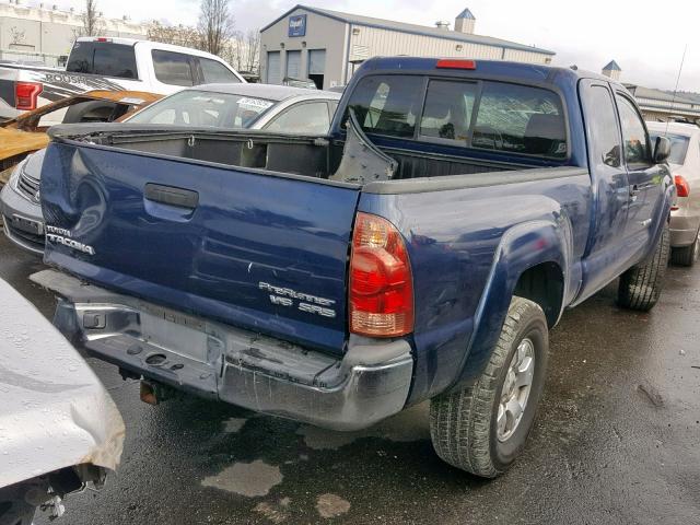 5TETU62N77Z349471 - 2007 TOYOTA TACOMA PRE BLUE photo 4