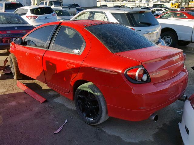 1B3ES66S34D538624 - 2004 DODGE NEON SRT-4 RED photo 3