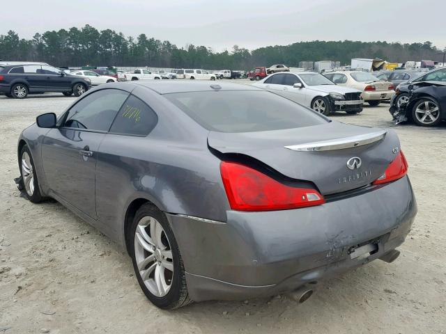 JN1CV6EK9AM102843 - 2010 INFINITI G37 BASE GRAY photo 3