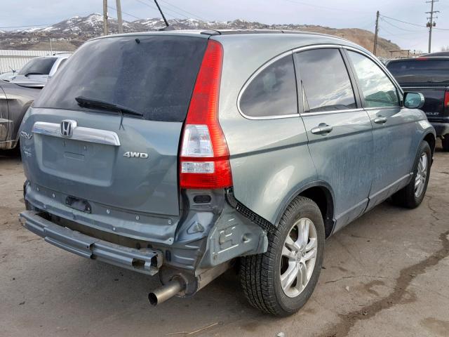 5J6RE4H74AL043297 - 2010 HONDA CR-V EXL GREEN photo 4