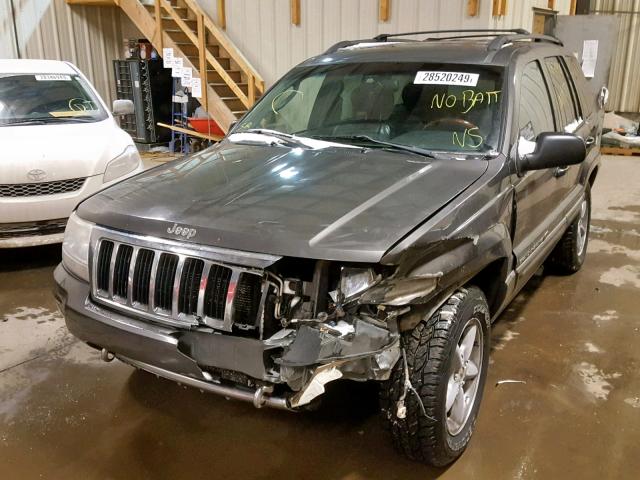 1J8GW68J64C285264 - 2004 JEEP GRAND CHER GRAY photo 2