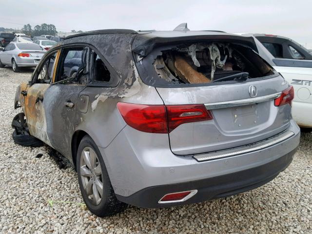 5FRYD4H98GB034229 - 2016 ACURA MDX ADVANC 烧焦的 照片 3