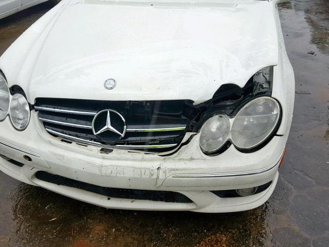 WDBTJ75HX6F191836 - 2006 MERCEDES-BENZ CLK 500 WHITE photo 9