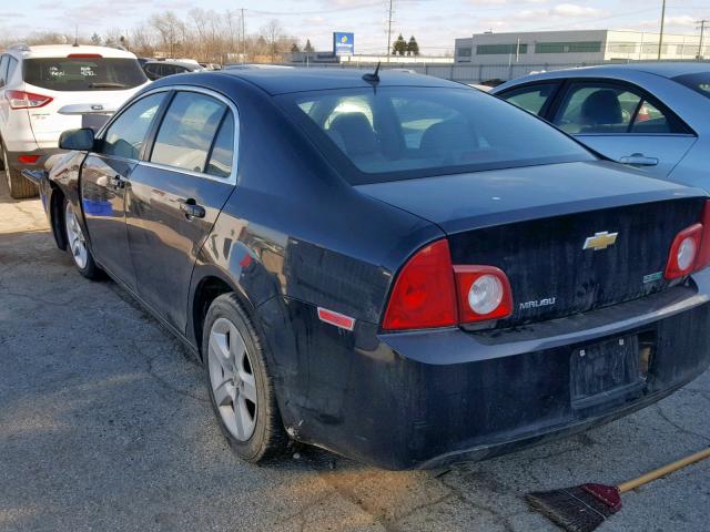 1G1ZA5EU8BF293426 - 2011 CHEVROLET MALIBU LS BLACK photo 3