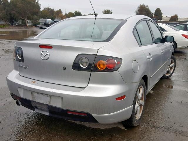 JM1BK123141152580 - 2004 MAZDA 3 S SILVER photo 4