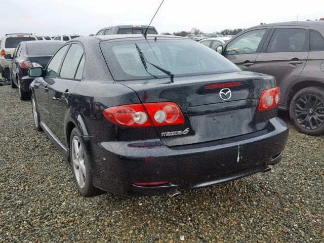 1YVHP84D855M07224 - 2005 MAZDA 6 S BLACK photo 3