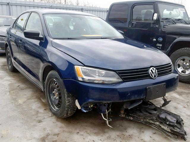 3VW2K7AJ9DM375422 - 2013 VOLKSWAGEN JETTA BASE BLUE photo 1