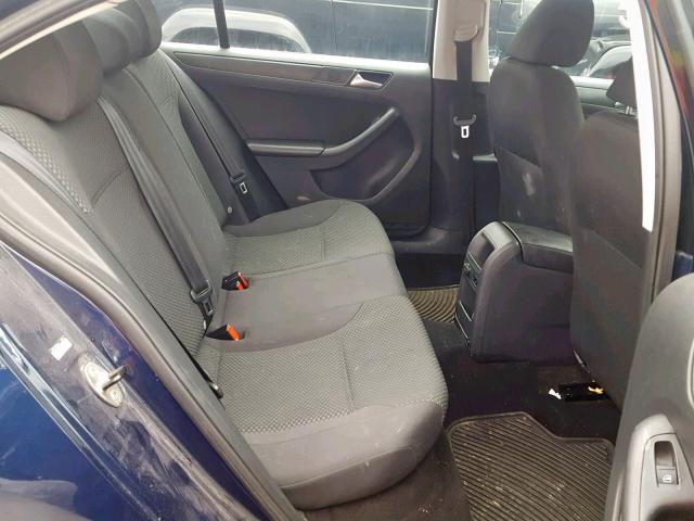 3VW2K7AJ9DM375422 - 2013 VOLKSWAGEN JETTA BASE BLUE photo 6