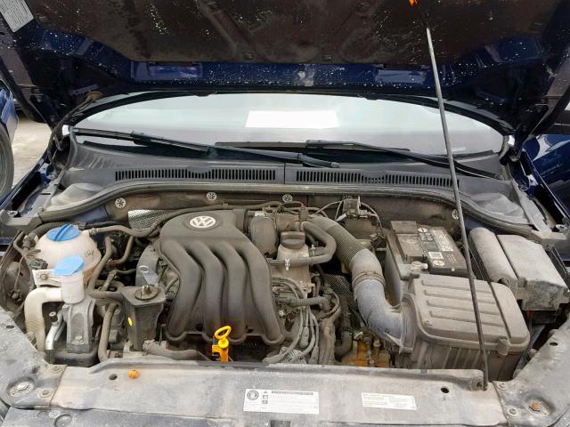 3VW2K7AJ9DM375422 - 2013 VOLKSWAGEN JETTA BASE BLUE photo 7