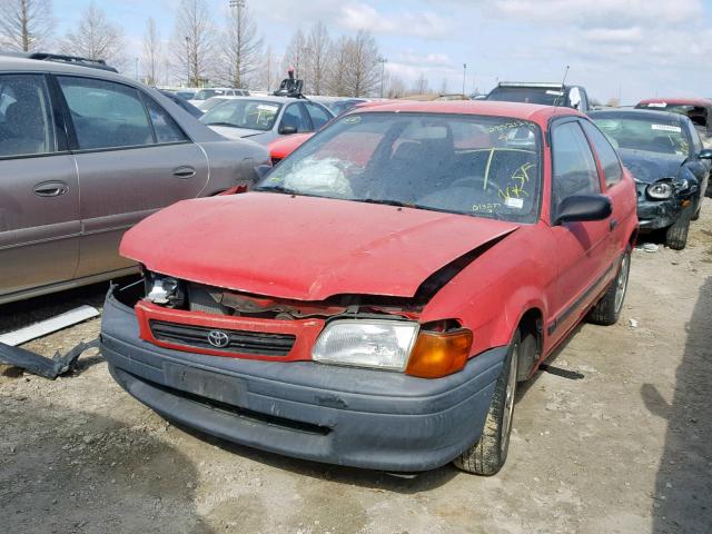 JT2EL56D7S0013277 - 1995 TOYOTA TERCEL DX RED photo 2