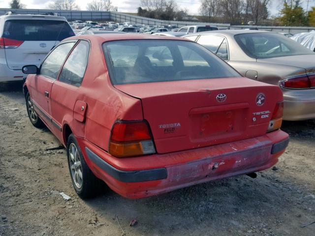 JT2EL56D7S0013277 - 1995 TOYOTA TERCEL DX RED photo 3