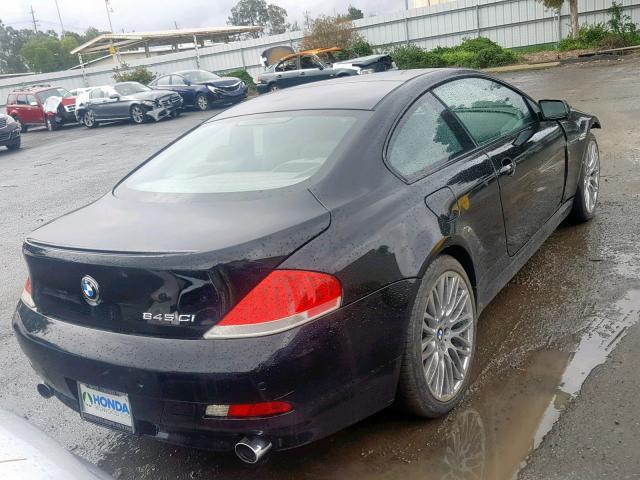 WBAEH73414B191120 - 2004 BMW 645 CI AUT BLACK photo 4