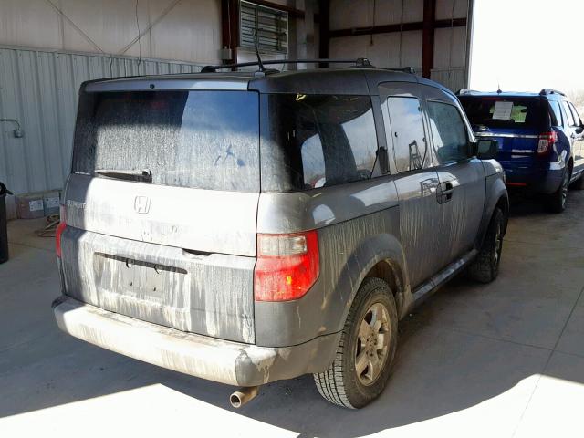 5J6YH28615L016255 - 2005 HONDA ELEMENT EX GRAY photo 4